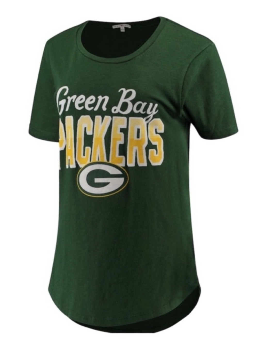 Junk Food Green Short Sleeve Green Bay Packers Graphic Print T-Shirt Size Large